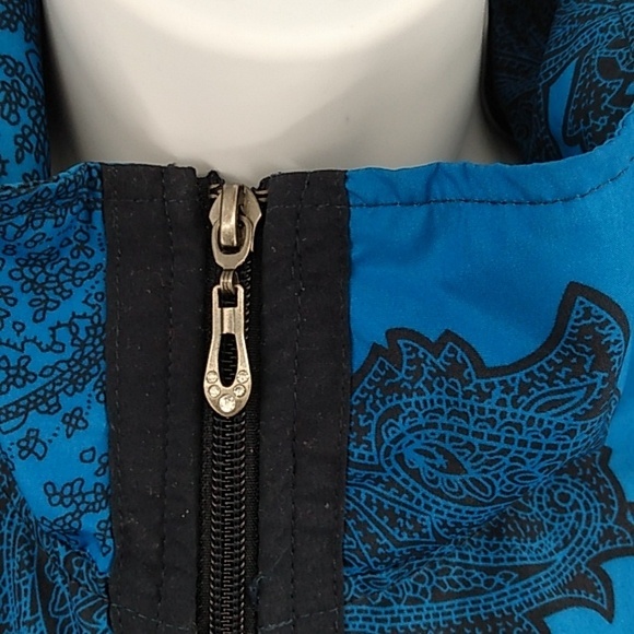 Three hearts size L blue and black Jacket - Picture 4 of 10